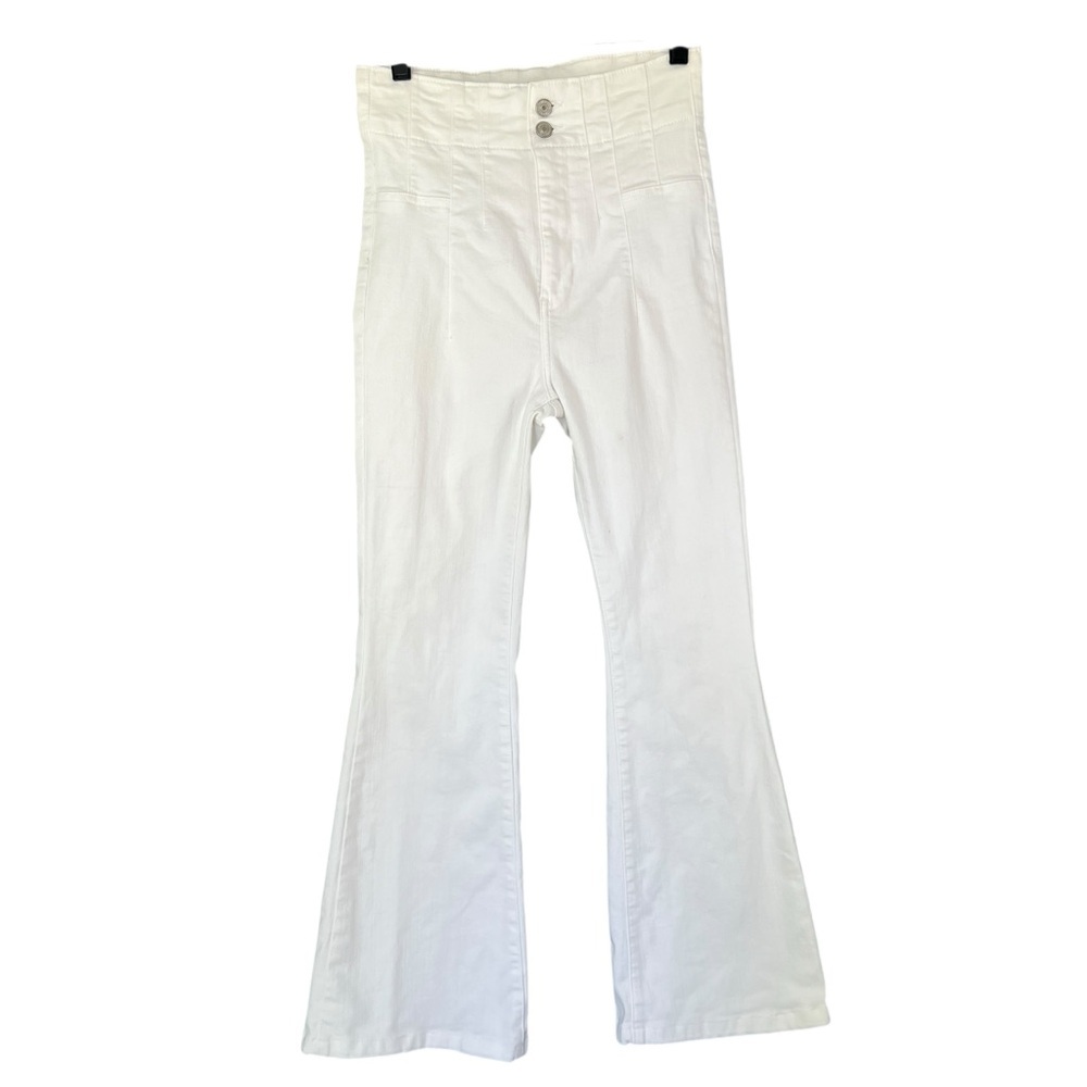 We The Free High-Rise White Flared Jeans